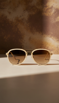 Round Optical Frames With Gold Detail